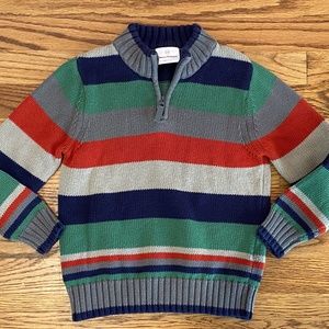 Hanna Andersson 110 (5) 1/4 Zip Boys Sweater